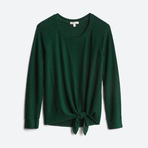 Nine Britton - Billie Tie Front Brushed Knit Top